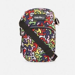 Kipling Keith Haring design Colorful Abstract Crossbody Bag